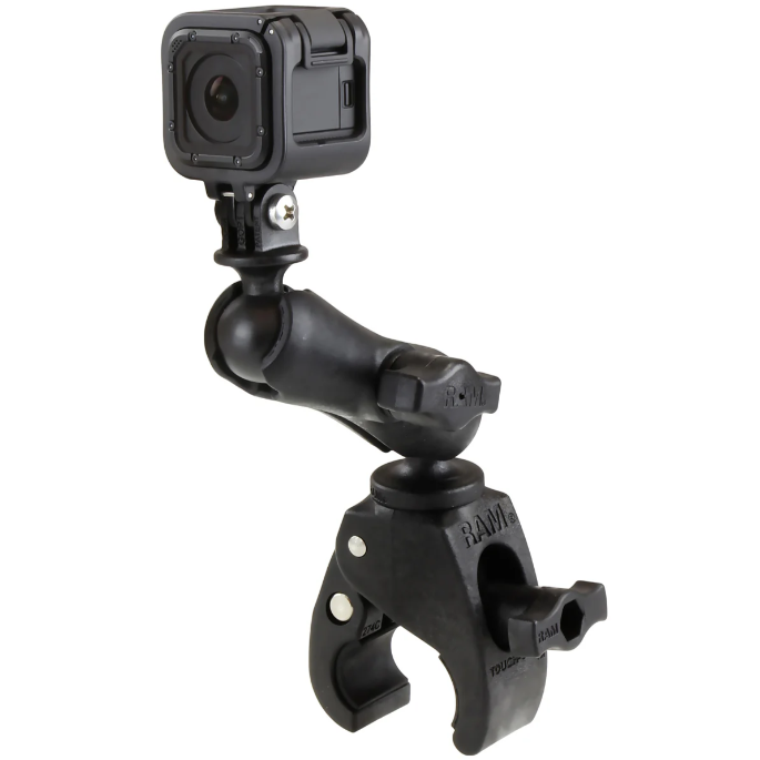 RAM® Tough-Claw™ dvigubas rutulio tvirtinimas su universaliu veiksmo kameros adapteriu 1 RAM® Tough-Claw™ dvigubas rutulio tvirtinimas su universaliu veiksmo kameros adapteriu 1