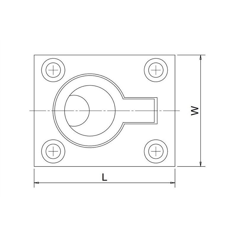 Pull ring Stainless-steel  (62x44mm) 1