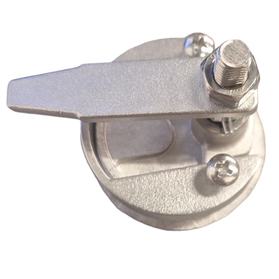 Handle / ring with shutter and lock, stainless steel (61mm) 1 Handle / ring with shutter and lock, stainless steel (61mm) 1