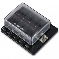 Blade fuse block, with LED light indication, 10 fuses