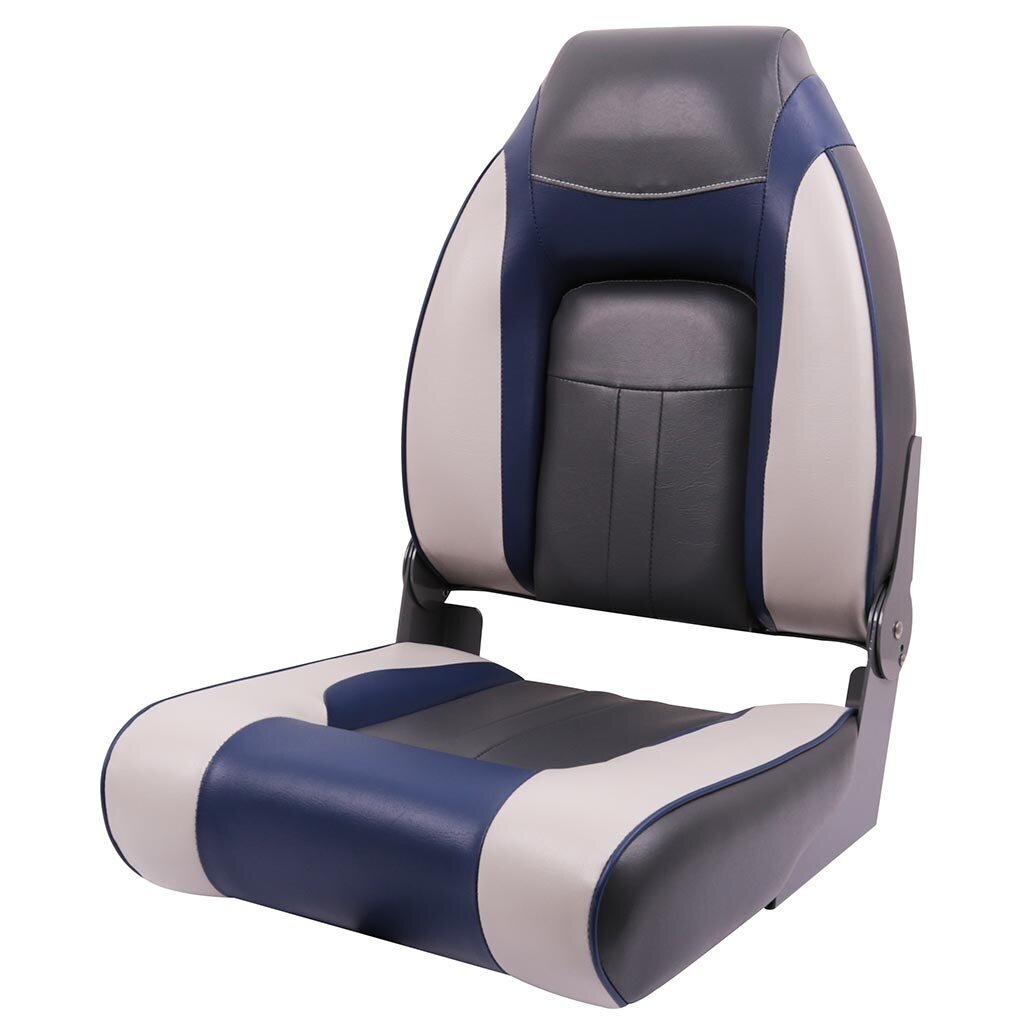Sėdynė aukšta nugara Premium ProMarine (Pilka/t.mėlyna/juoda)