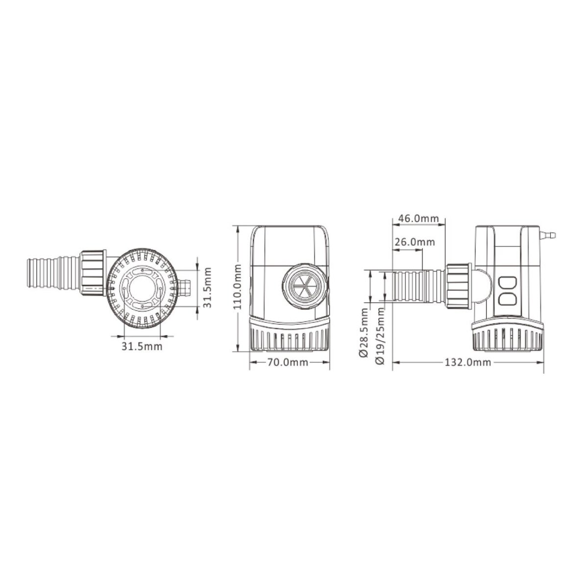 Seaflo neautomatinė triumo pompa 13A, 12V 1100 GPH 1 Seaflo neautomatinė triumo pompa 13A, 12V 1100 GPH 1