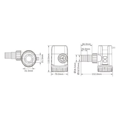 Seaflo automatinė triumo pompa 13B, 12V 1100 GPH 1 Seaflo automatinė triumo pompa 13B, 12V 1100 GPH 1
