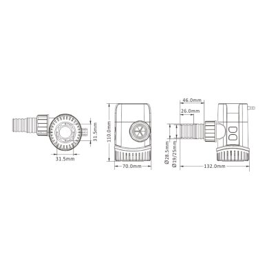 Seaflo neautomatinė triumo pompa 13A, 12V 1100 GPH 1 Seaflo neautomatinė triumo pompa 13A, 12V 1100 GPH 1