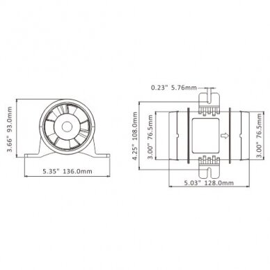 SEAFLO 247CMh In-Line Bilge Blower Fan 2