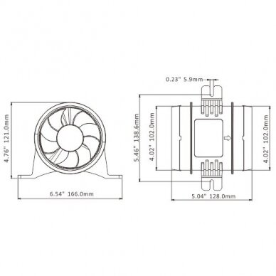 Seaflo ventiliatorius 12v, 400cmb 2