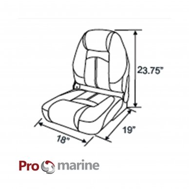 Fishing seat Premium Qualifier Promarine (Grey/Charcoal) 2