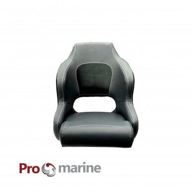 Sėdynė Premium Captain Promarine (T.pilka/Juoda) 1 Sėdynė Premium Captain Promarine (T.pilka/Juoda) 1