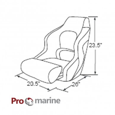 Fishing Seat Premium Captain Promarine (Charcoal/black) 5