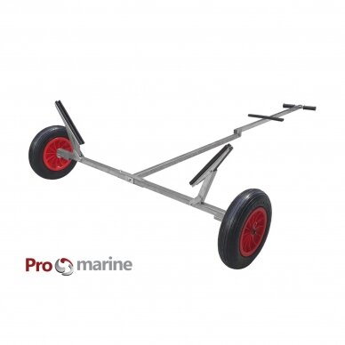 Sudedamas valties vėžimėlis -transportavimo ratukai  (ner. plienas, ilgis 235cm,plotis:140cm) 1