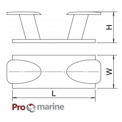 Hoen Bollard Promarine (AISI 316 , 250mm) 1 Hoen Bollard Promarine (AISI 316 , 250mm) 1