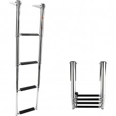 Ladder telescopic stainless steel (4 steps)