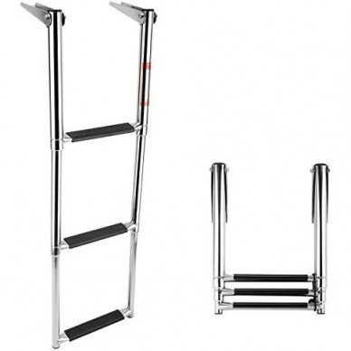 Ladder telescopic stainless steel (3 steps) 2
