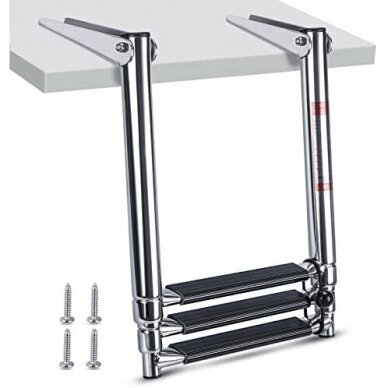Ladder telescopic stainless steel (3 steps) 3