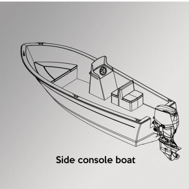 Trailable cover OCEANSOUTH for boat with side console 1