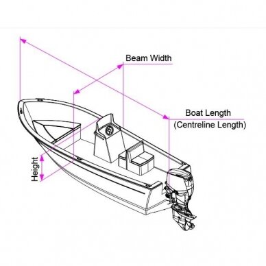 Trailable cover OCEANSOUTH for boat with side console 3