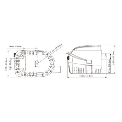 Automatic Bilge Pump 600 GPH, 12 V with Sensor 2