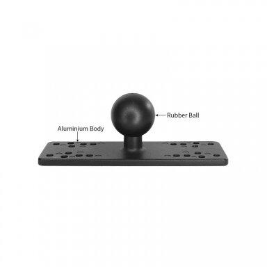 Mounting platform with ball, C size, rectang.158x51mm Mounting platform with ball, C size, rectang.158x51mm