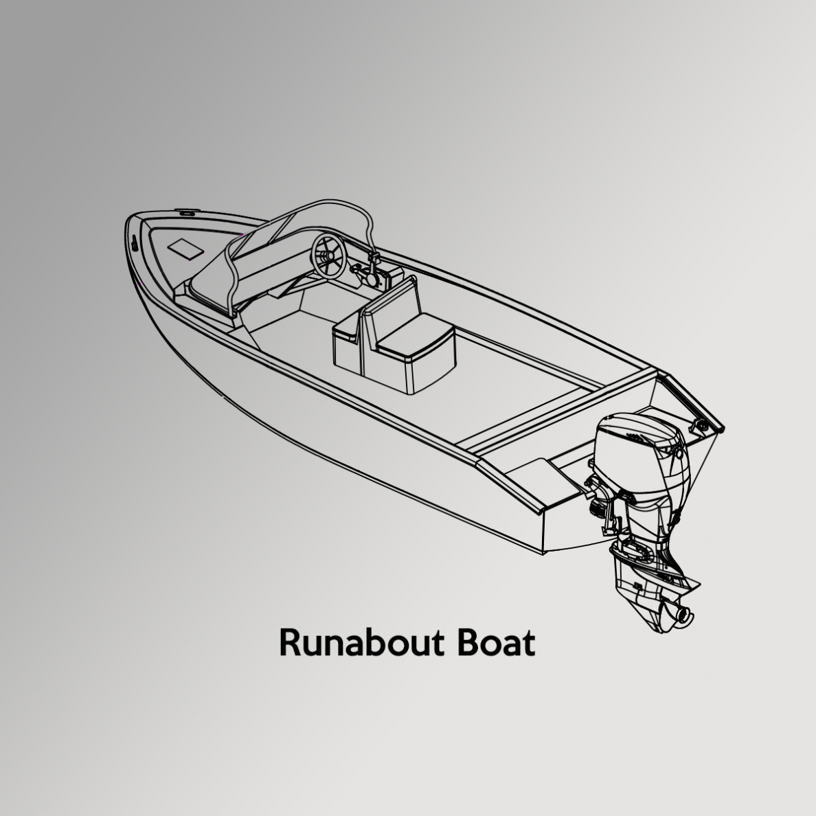 Transportavimo tentas OCEANSOUTH kateriams su stiklu (runabout) 3