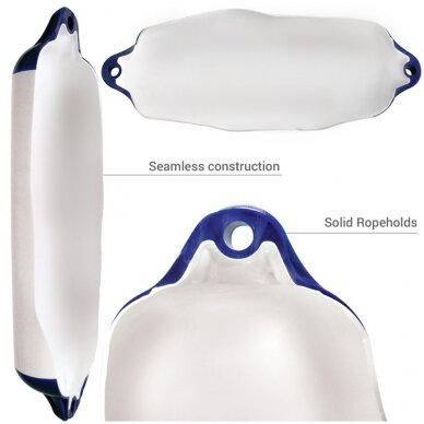 OCEAN Fender Heavy Duty (fender 16x56 cm, White/Blue 2 OCEAN Fender Heavy Duty (fender 16x56 cm, White/Blue 2