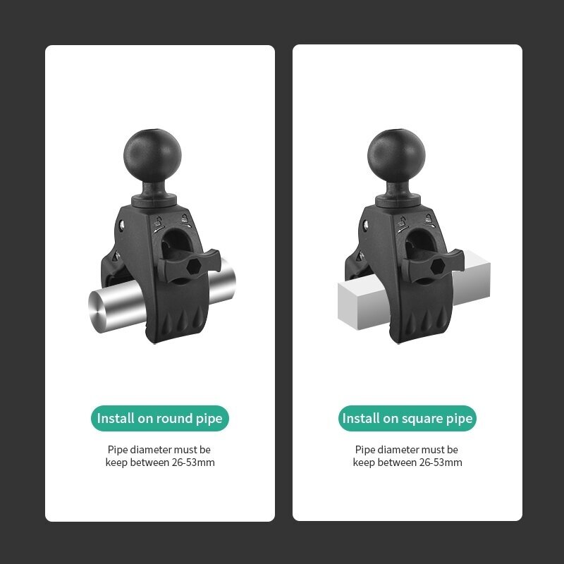 Tube holder 25-50mm with ball, C size 1 Tube holder 25-50mm with ball, C size 1