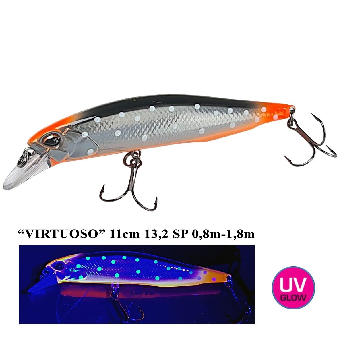 Wobbler Iron Wolf „VIRTUOSO” SP, 11,0 cm, 0,8-1,8 m (Z) Wobbler Iron Wolf „VIRTUOSO” SP, 11,0 cm, 0,8-1,8 m (Z)