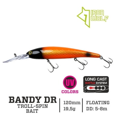 Wobbler Iron Wolf “BANDY DR” F, 120 mm, 5,0-8,0 m, Z98