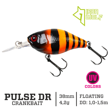 Vobleris Iron Wolf PULSE DR., 3,8 cm, 1,0-1,5 m, G98