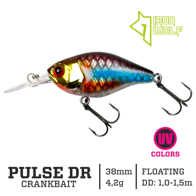 Vobleris Iron Wolf PULSE DR., 3,8 cm, 1,0-1,5 m, KW27