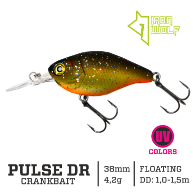 Vobleris Iron Wolf PULSE DR., 3,8 cm, 1,0-1,5 m, MB6