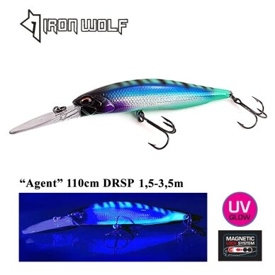 Wobbler Iron Wolf „AGENT” DRSP 110 mm, 1,5-3,5 m, T Wobbler Iron Wolf „AGENT” DRSP 110 mm, 1,5-3,5 m, T