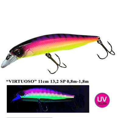 Wobbler Iron Wolf „VIRTUOSO” SP, 11,0 cm, 0,8-1,8 m (Q) Wobbler Iron Wolf „VIRTUOSO” SP, 11,0 cm, 0,8-1,8 m (Q)